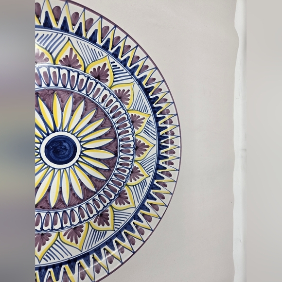 Italian Dipinto A Mano Sorrento Decorative Wall Plate Hand Painted Sunflower - Picture 2 of 10